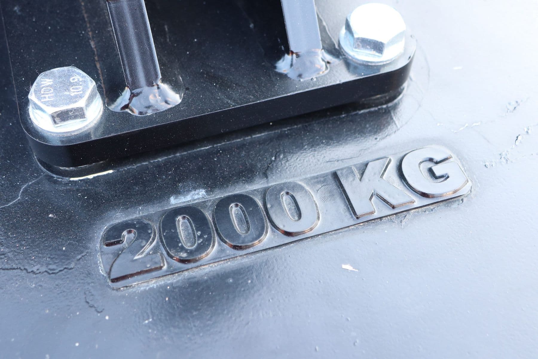 2,000 kg industrial test weight used for truck scale calibration