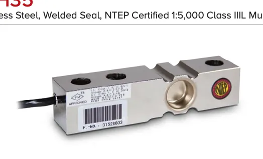 RLH35 – Stainless Steel, Welded Seal, NTEP Certified 1:5,000 Class IIIL Multiple Cell, IP67