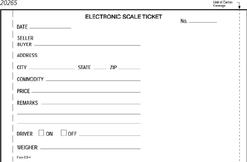 Electronic Scale Tickets